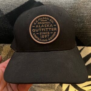 Filson waxed cotton black cap